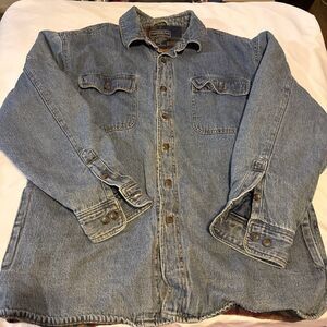 Susquehanna Trail Outfitters Denim Fleece Lined Chore Coat Men's Size M Y2K